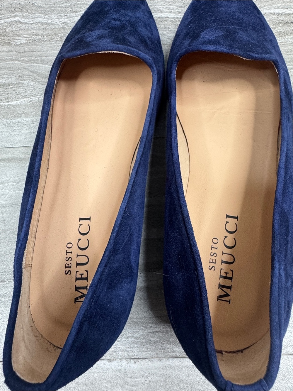 Sesto Meucci Navy Suede Slip-On Loafers Womens Size 8.5 - Picture 9 of 10